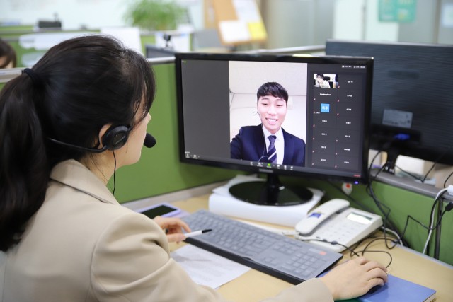 비대면 취업 컨설팅 장면.[대구대 제공]