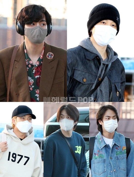 방탄소년단 뷔,지민, RM, 슈가, 진/사진=민선유기자