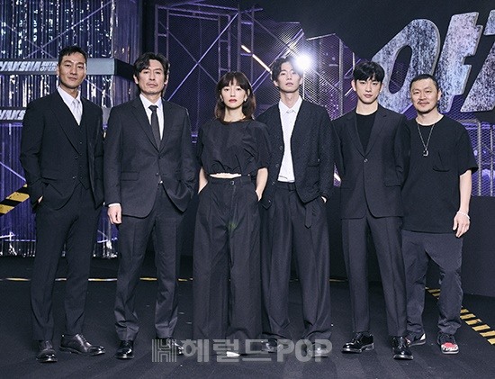 배우 박해수, 설경구, 이엘, 송재림, 박진영, 양동근/사진=넷플릭스 제공
