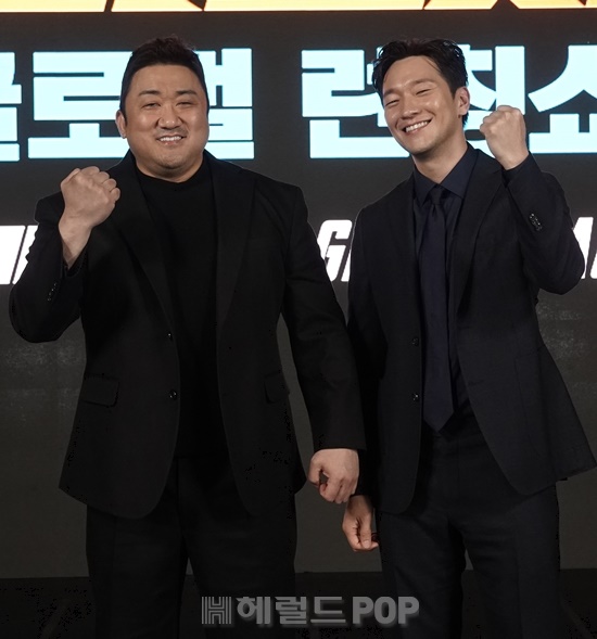 배우 마동석, 손석구/사진=에이비오엔터테인먼트, 메가박스중앙(주)플러스엠 제공