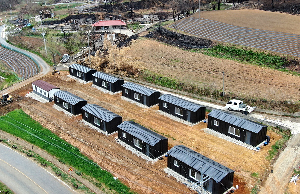울진군 죽변면 화성2리에 조성된  임시주거단지 모습(울진군 제공)