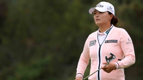 더블 보기 악재  속에도 공동 2위를 지킨 고진영. [사진=LPGA]