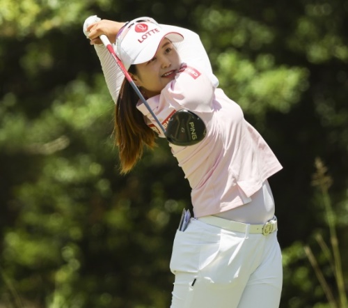 최혜진이 US여자오픈 3라운드에서 1오버파를 치고 공동 4위로 마쳤다. [사진=USGA]