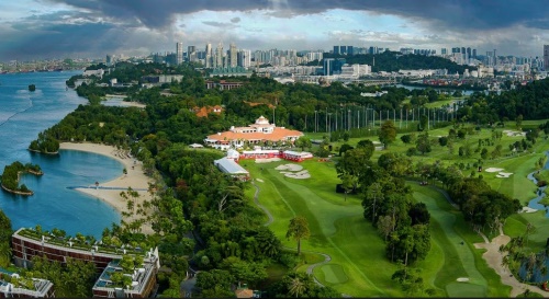 LPGA투어가 열리는 뉴탄종 코스와 클럽하우스.