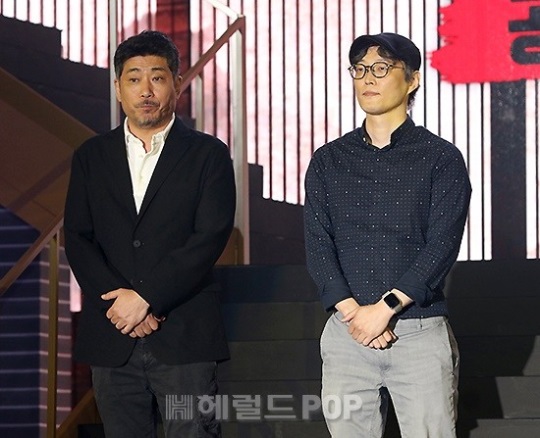 김홍선 감독, 류용재 작가/사진=민선유 기자