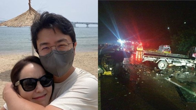 최동석 인스타/ 당시 사고 사진(부산경찰청 제공)