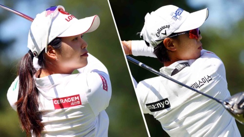 공동 선두로 우승을 다투게 된 최혜진(왼쪽)과 안나린, [사진=LPGA]