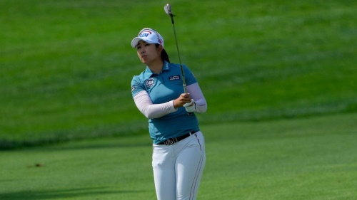 12번 홀에서 그린을 공략하고 있는 김아림. [사진=LPGA]