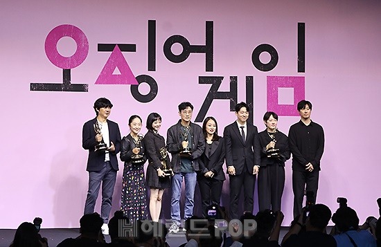 '오징어 게임' 에미상 수상 기념 간담회/민선유 기자