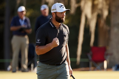 9언더파를 몰아쳐 공동 선두에 오른 존 람. [사진=Getty Image for THE CJ CUP]