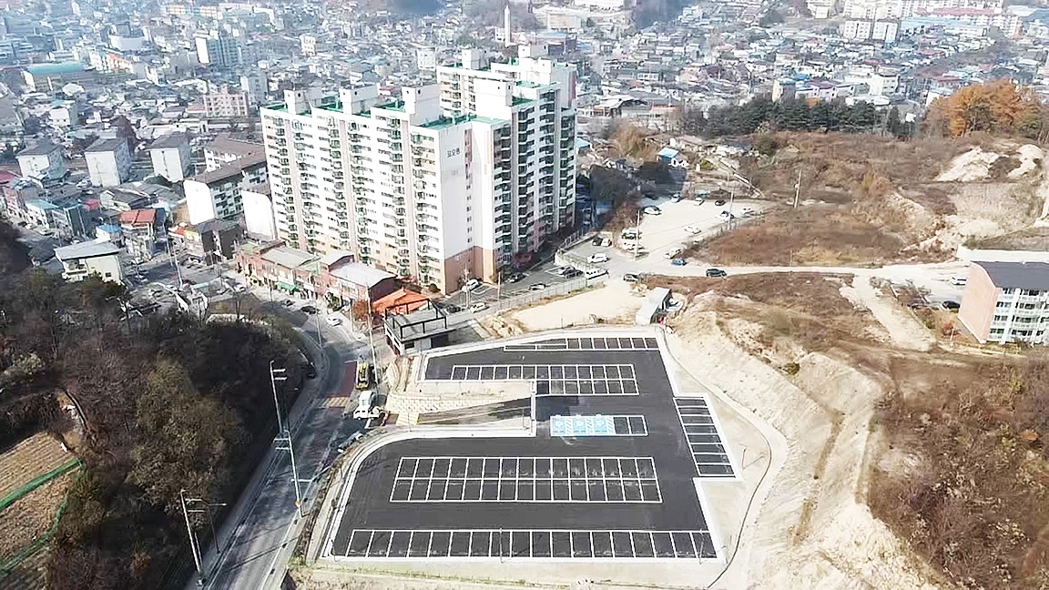 최근 조성된 영주시 하망동  공영주차장 모습(영주시 제공)