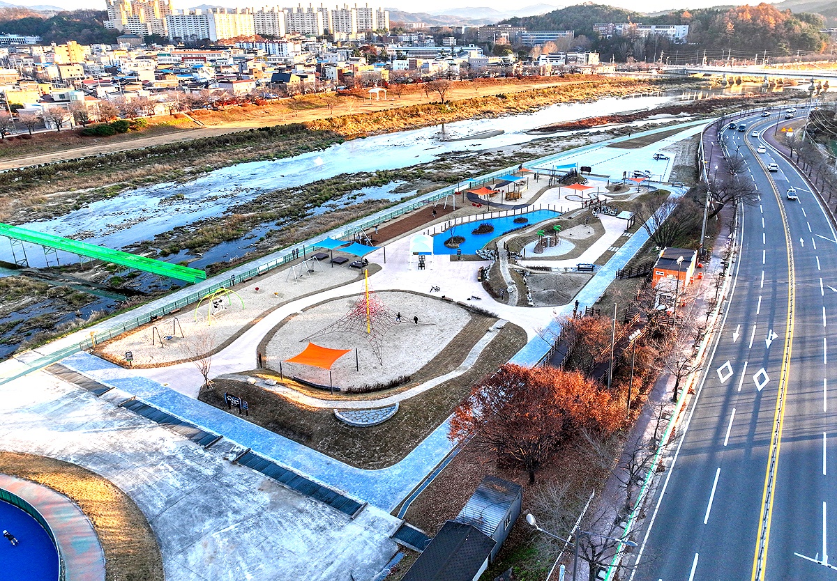 오는 19일 개장하는 강바람 놀이터 전경(영주시 제공)
