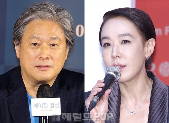 박찬욱 감독, 故 강수연/사진=헤럴드POP DB