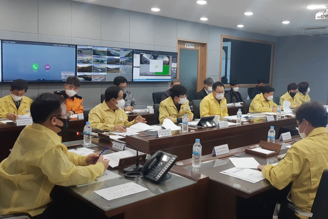 영주시가 송호준 부시장  주재로 한파대비 안전대책회의를 하고 있다(영주시 제공)