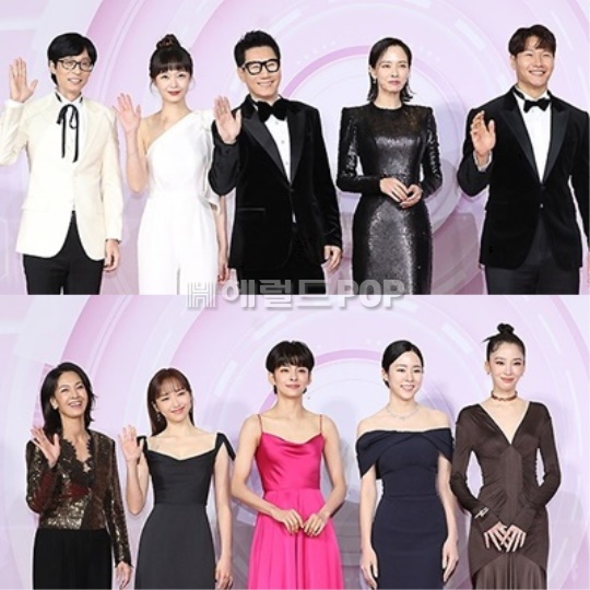 (위)유재석, 전소민, 지석진, 송지효, 김종국, (아래)박선영, 윤태진, 정혜인, 노윤주, 아이린/사진=민선유 기자