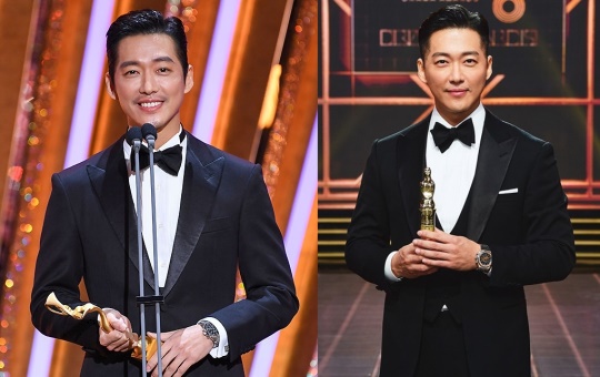 (좌)2020 SBS 연기대상, (우)2021 MBC 연기대상