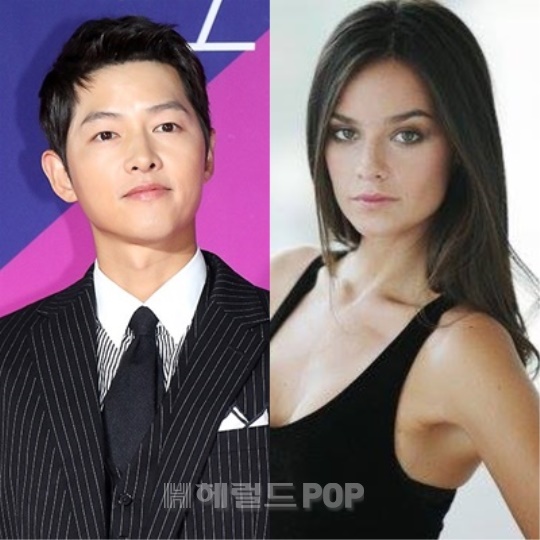 송중기, 케이티 루이스 사운더스/사진=헤럴드POP DB, 페이스북