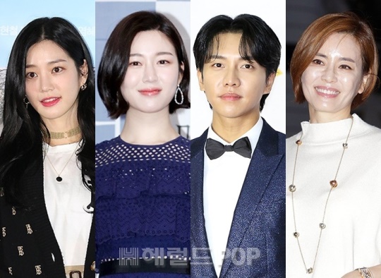 이유비, 이다인, 이승기, 견미리/사진=헤럴드POP DB
