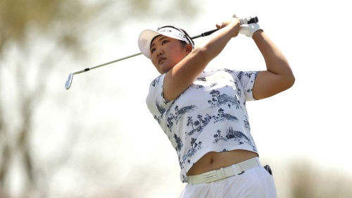 무빙 데이에 1타 차 공동 2위로 올라선 루키 유해란. [사진=LPGA]
