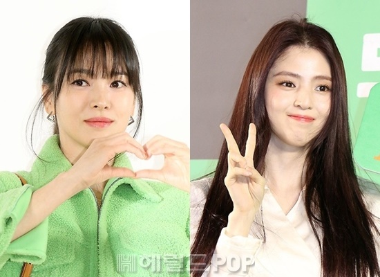 배우 송혜교, 한소희/사진=헤럴드POP DB