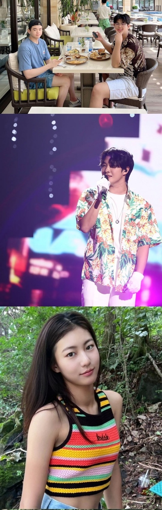 윤후, 이준수, 김민국, 송지아/사진=김민지 채널, MBC, 박연수 채널