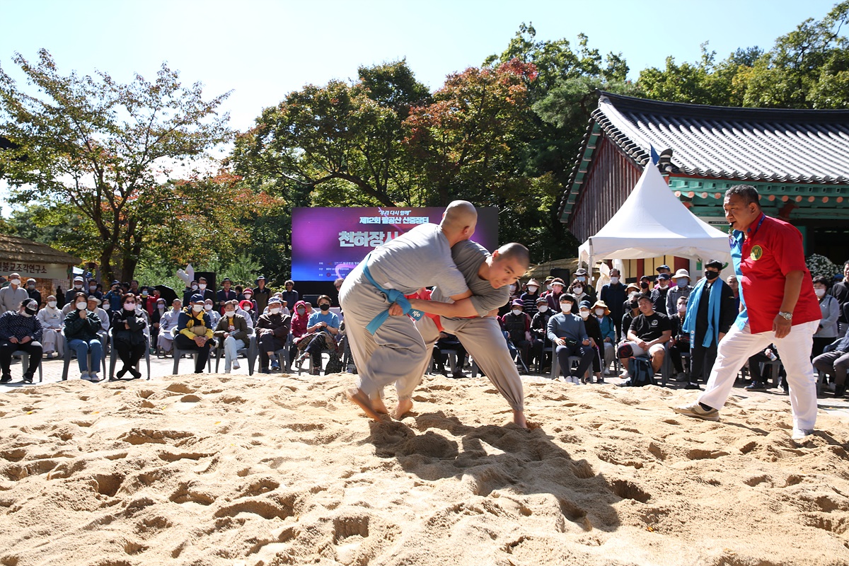 제12회 팔공산 승시축제 중 씨름대회 모습.[대구시 제공]