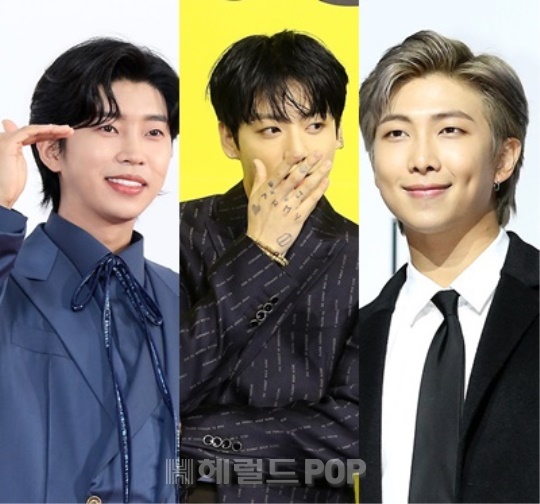 임영웅, 정국, RM/사진=헤럴드POP DB
