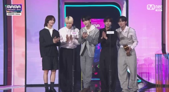 그룹 투모로우바이투게더/사진='2023 MAMA AWARDS'