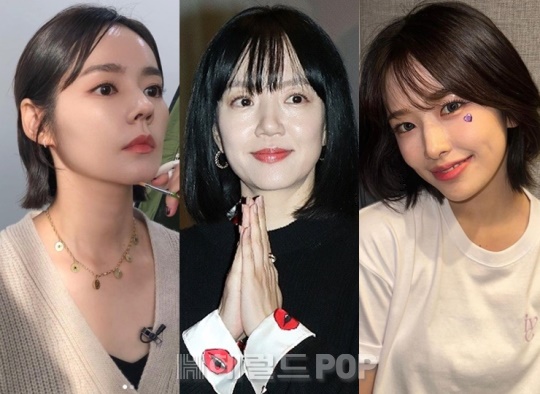 한가인, 임수정, 안유진/사진=김경아 채널, 민선유기자, 안유진 채널