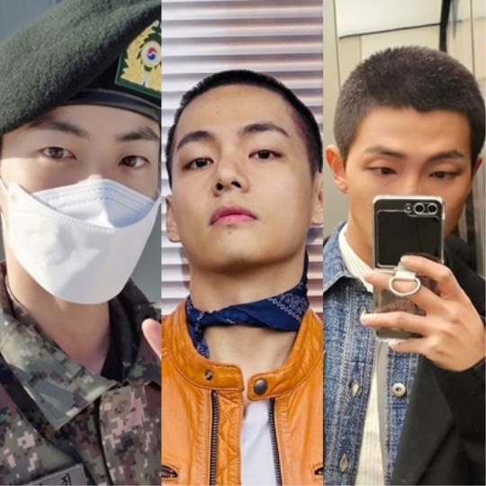 진, 뷔, RM/사진=위버스, SNS