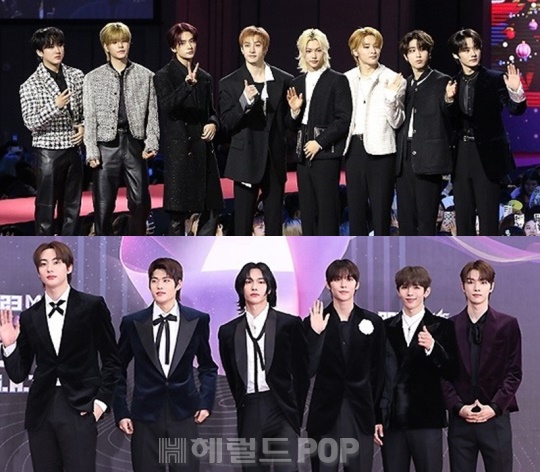 (위)스트레이 키즈, (아래)라이즈/사진=민선유 기자