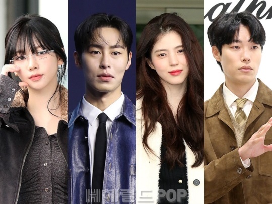 카리나, 이재욱, 한소희, 류준열/사진=민선유 기자