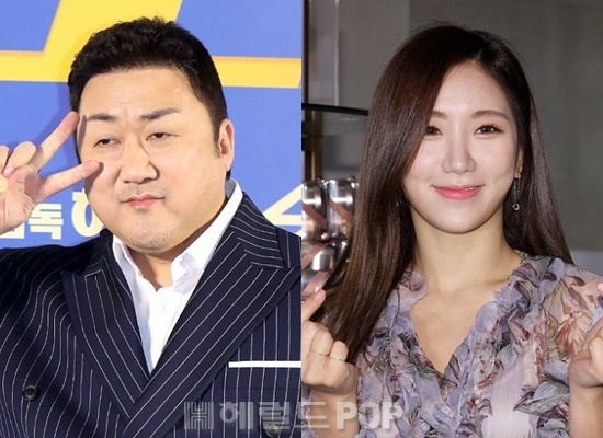 배우 마동석, 예정화/사진=헤럴드POP DB