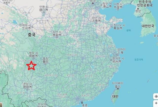 마라탕은 어디서 왔을까요. 중국 쓰촨 지역의 러산시가 마라탕의 고향이라고 전해집니다. [구글 지도]