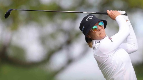 1타 차 선두로 최종라운드를 맞게 된 마들렌 삭스트롬. [사진=LPGA]