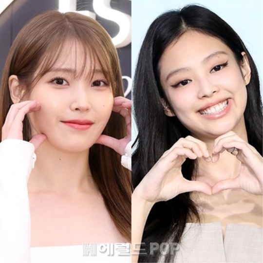 아이유, 제니/사진=민선유 기자