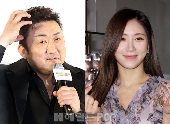 배우 마동석, 예정화/사진=헤럴드POP DB