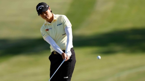 1타 차 선두에 나선 사소 유카. [사진=LPGA]