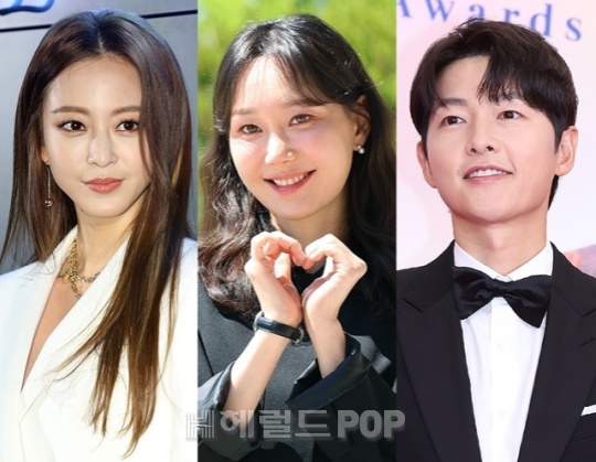 한예슬, 이유영, 송중기/사진=민선유기자
