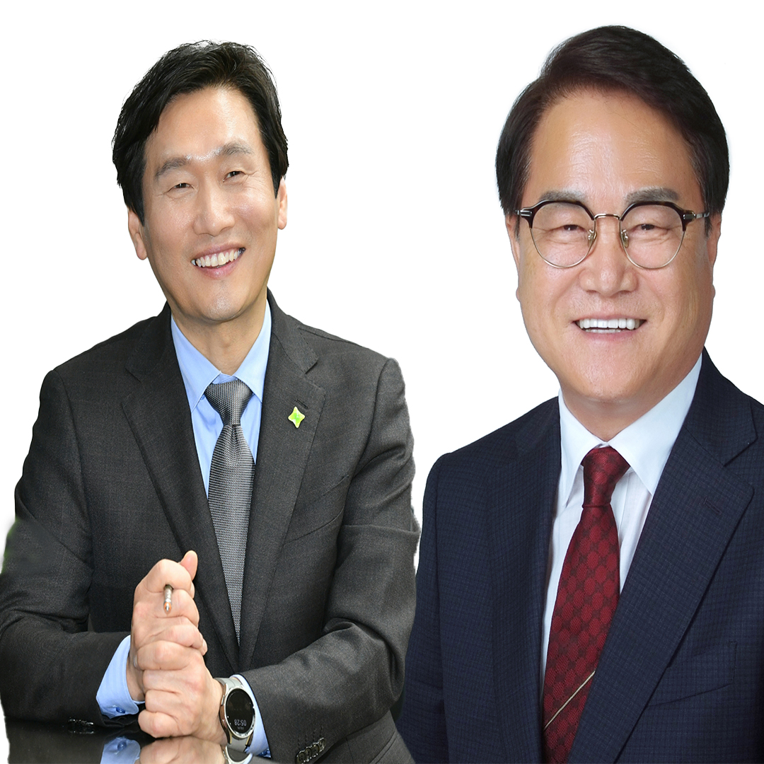 조현일 경산시장과 김하수 청도군수.[경산시 제공]