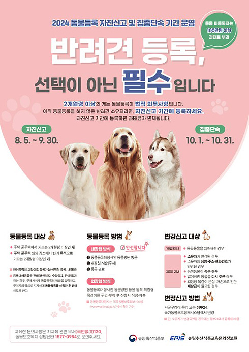 동물등록 안내 포스터.(영주시 제공)