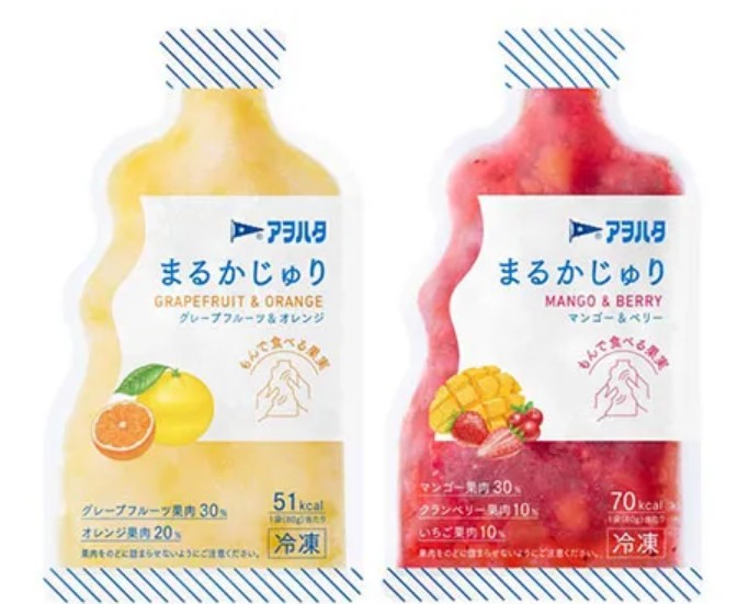 ‘아이스크림처럼 먹는다’ 일본의 파우치 타입 냉동과일