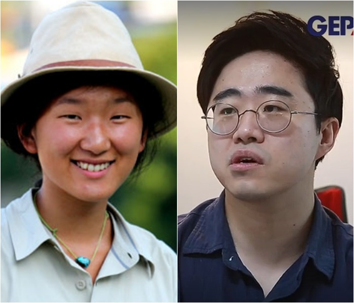 왼쪽, 조안나 학생과 오른쪽 박찬웅 대표
