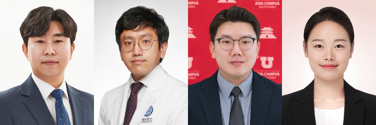 계명대 손낙훈 교수(공동교신저자, 왼쪽부터), 연세대 이산 교수(공동교신저자), University of Utah 오재원 교수(공동제1저자), 계명대 권소현 박사과정(공동제1저자).[계명대 제공]
