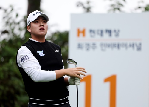 1타 차 선두로 3라운드를 맞게 된 장유빈. [사진=KPGA]