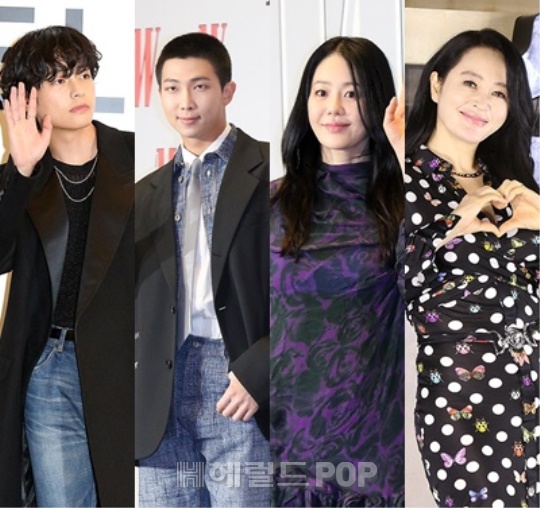 뷔, RM, 고현정, 김혜수/사진=헤럴드POP DB