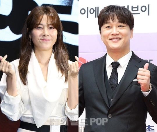 김하늘, 차태현/사진=민선유기자