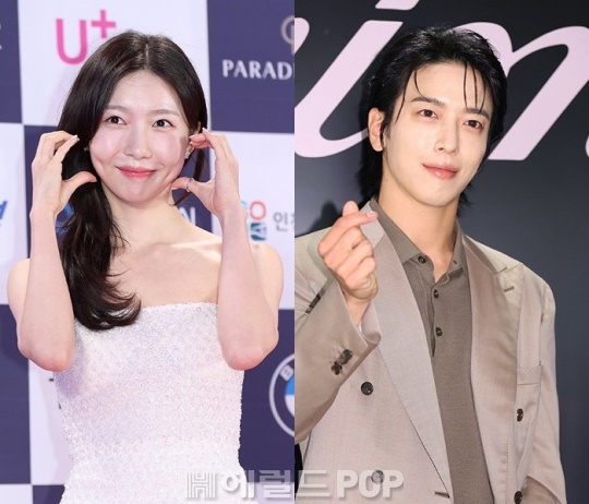 주현영, 정용화/사진=민선유 기자