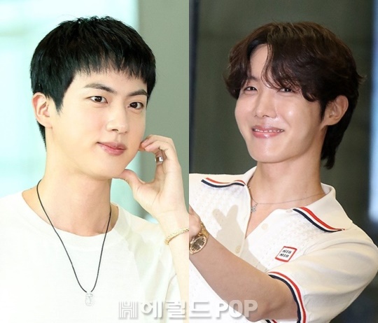 방탄소년단 진, 제이홉/사진=민선유 기자
