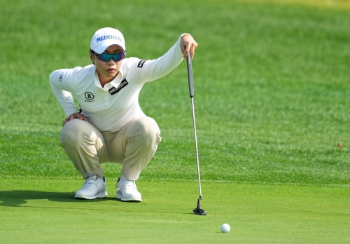 1타 차 공동 2위로 투어 첫 승에 도전하는 안나린. [사진=LPGA]
